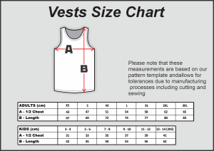 Vests Size Chart