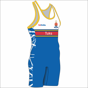 TUKS Wrestling Singlet Side Blue