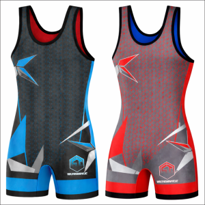 Gauteng North Reversable Wrestling Singlet Blue and Red