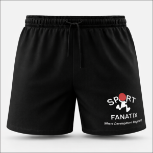 SportFanatix Rugby Shorts Black Front